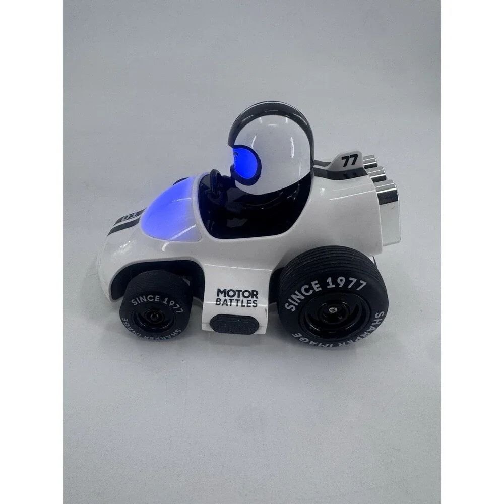 Sharper Image RC Motor Battles White Racer Only LED Lights Wireless Remote
